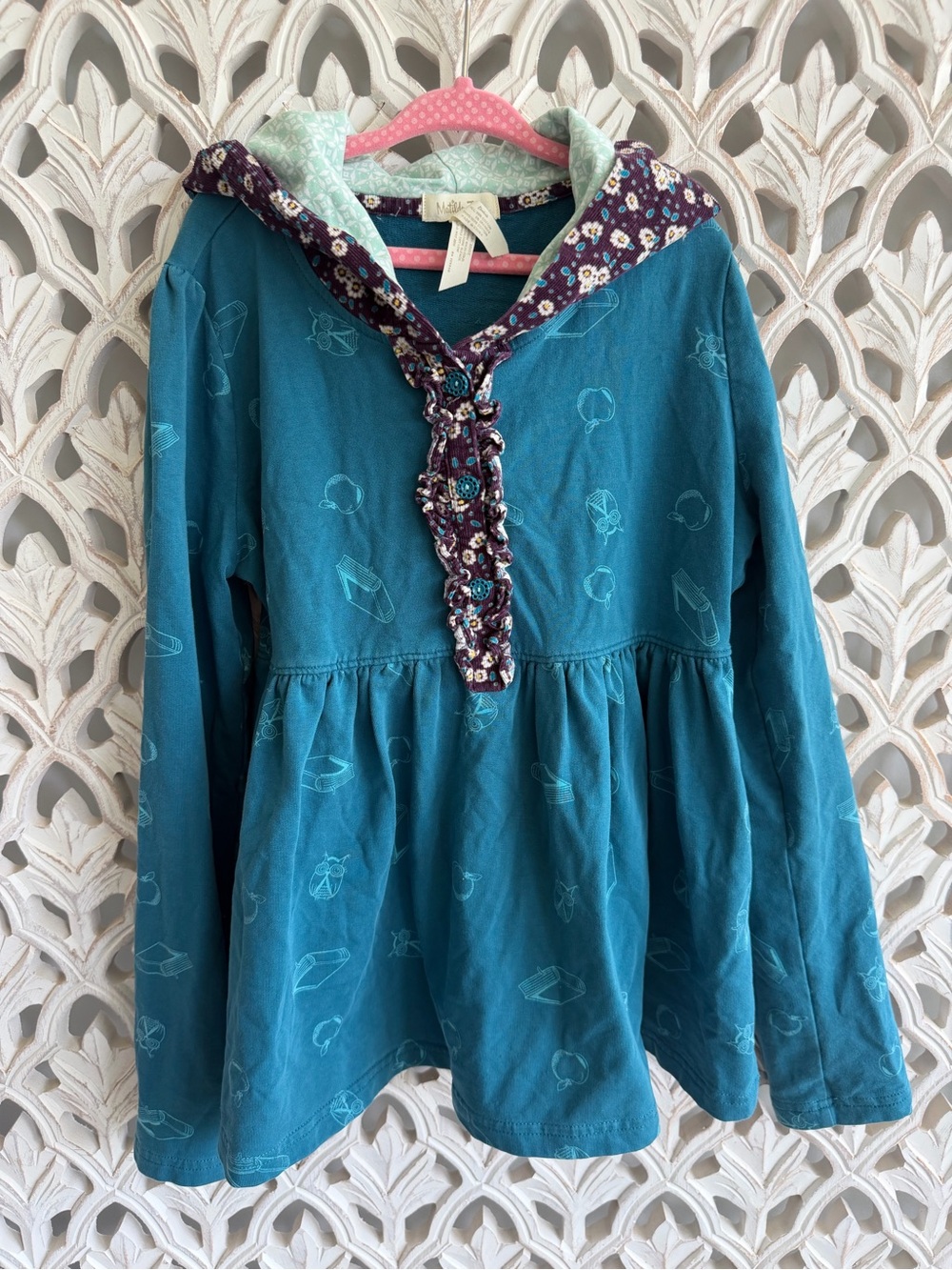 Matilda Jane Size 10 School Themed Hooded Tunic Top